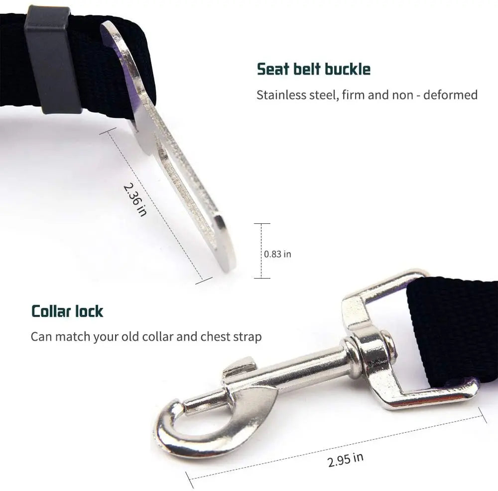 BuckleUp Dog Seat Belt - Adjustable Car Safety Tether