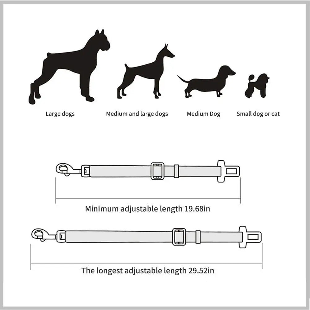 BuckleUp Dog Seat Belt - Adjustable Car Safety Tether