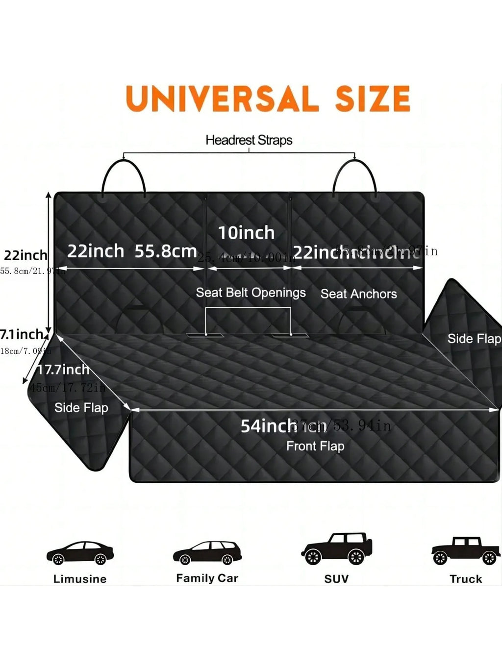 RoadTrip Quilted Seat Cover — Waterproof Car Protection for Dogs
